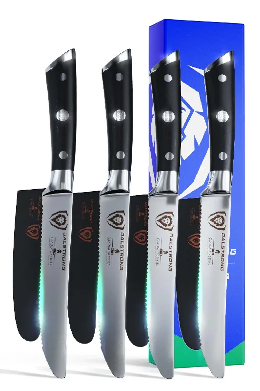 4-Piece Serrated Steak Knife Set | Gladiator Series | NSF Certified | Dalstrong ©