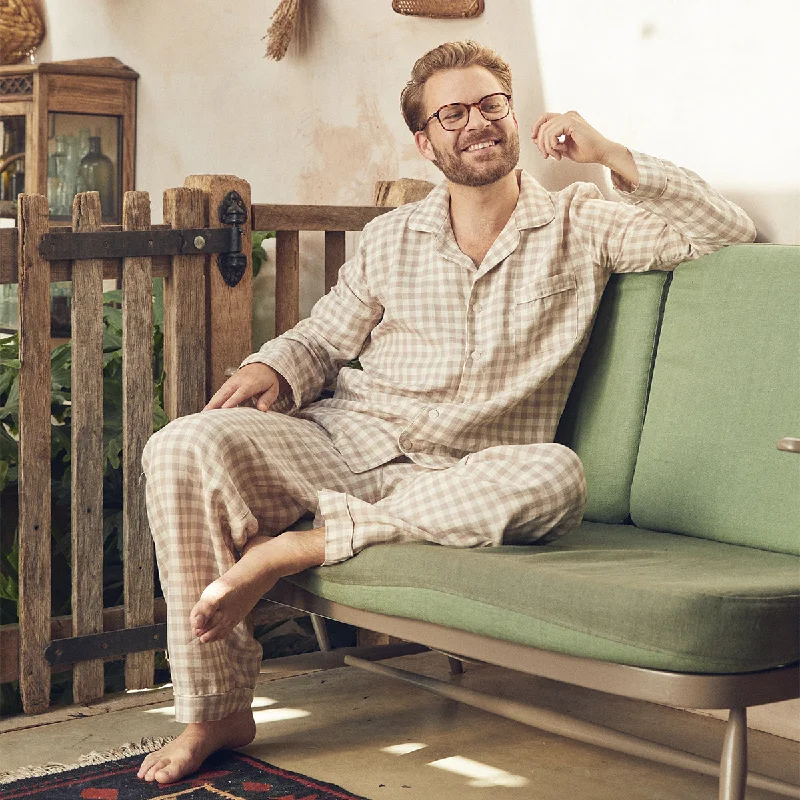 Men's Mushroom Gingham Pajama Set