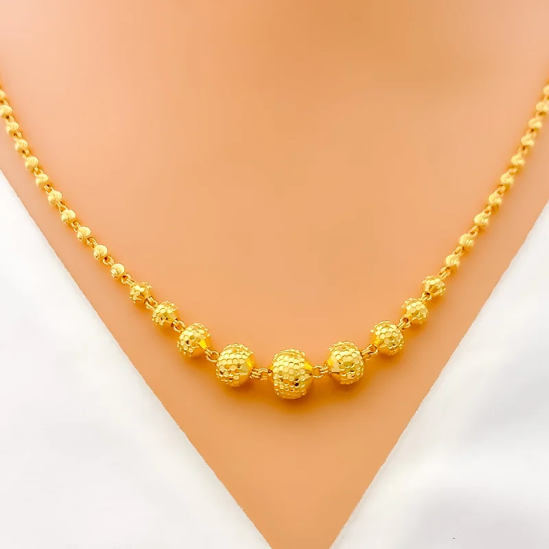 Twinkling Disco Orb 22k Gold Lara Necklace Set