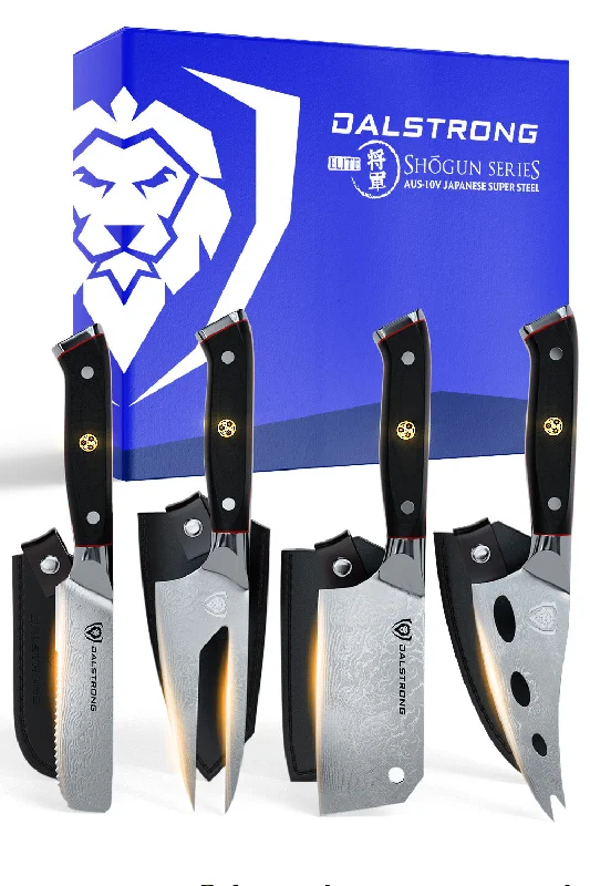 4-Piece Cheese Knife Set | Shogun Series | ELITE | NSF Certified | Dalstrong ©