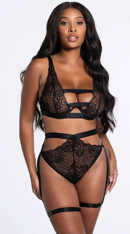 Charisse Straps & Lace Bra Set