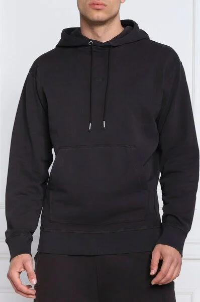 Hugo Boss Elegant Dark Blue Cotton Hooded Men's Sweatshirt