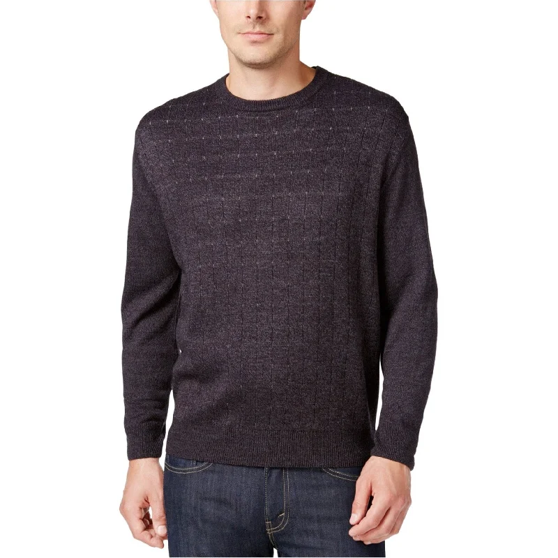 Weatherproof Mens Vintage Check Pullover Sweater, Grey, XX-Large