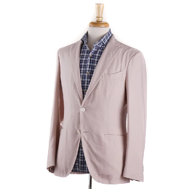 Boglioli Cashmere Sport Coat in Sand Pink Herringbone