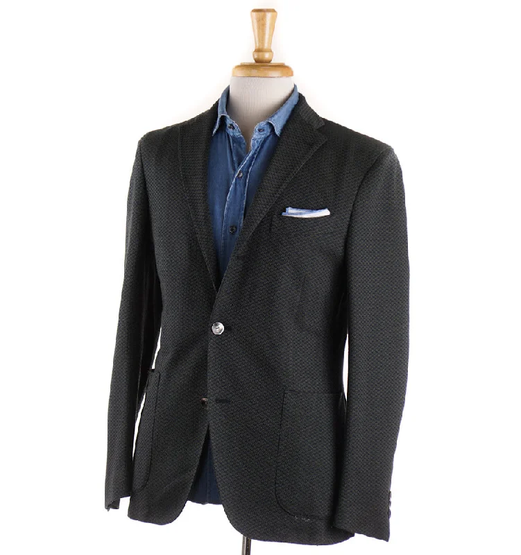 Boglioli Green and Navy Knit Cotton Sport Coat