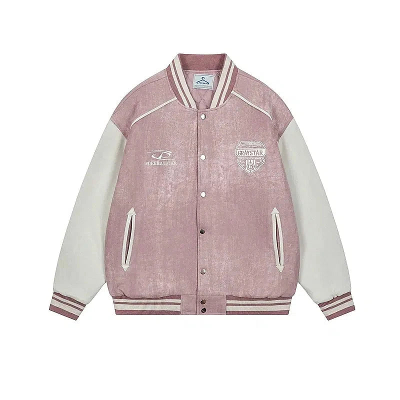 Casual Cotton-Padded Varsity Jacket