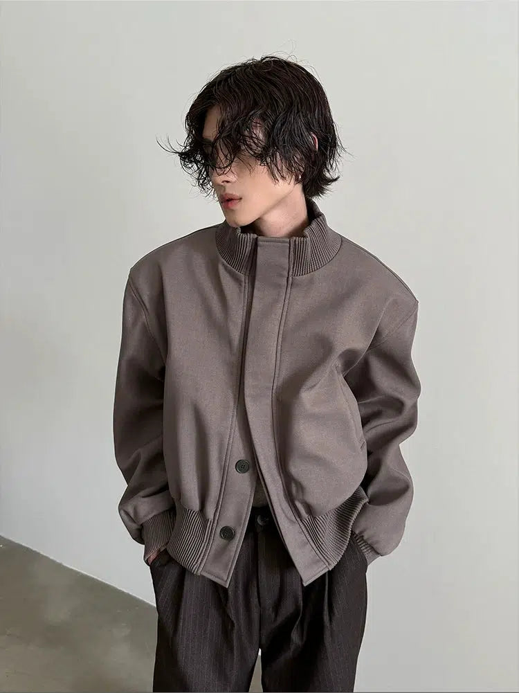 Casual High-Collar Jacket