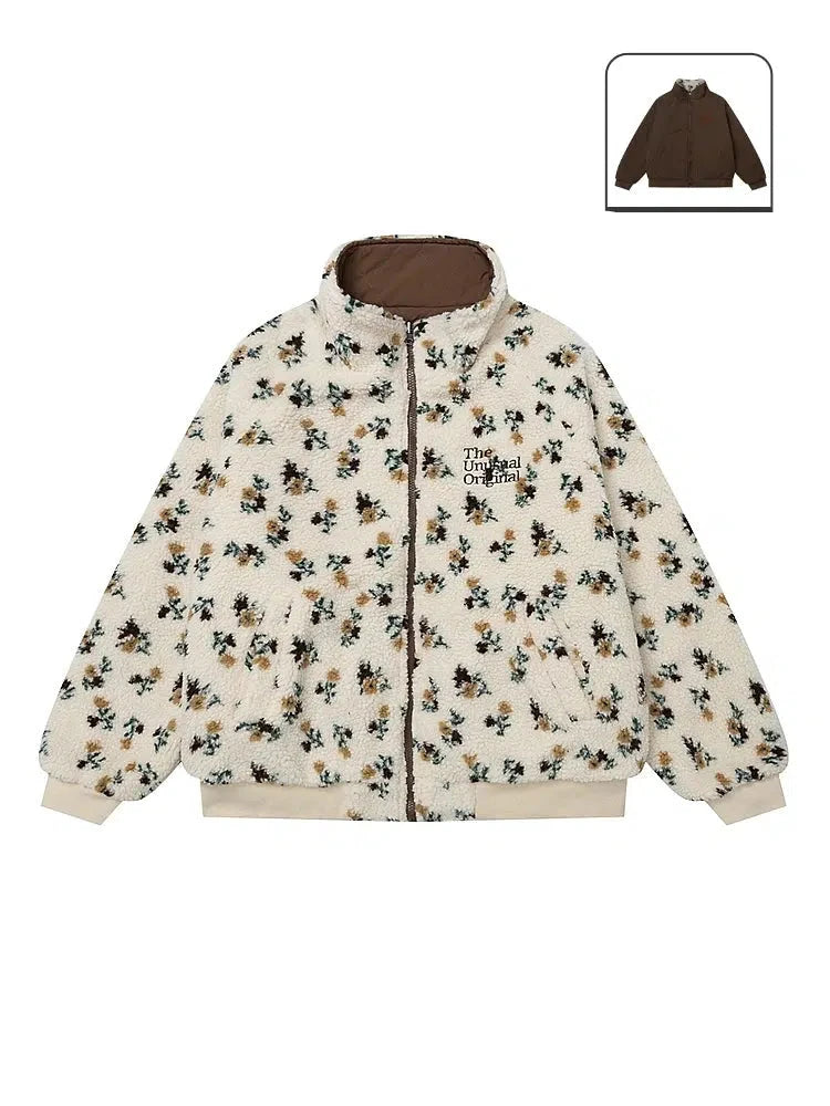 Reversible Floral Cotton-Padded Jacket