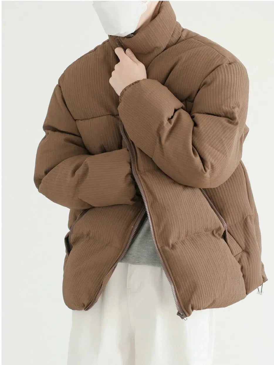 Zippered Cotton-Padded Jacket