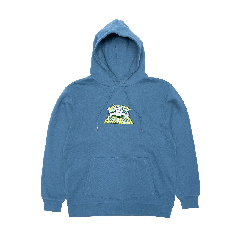 Capitan Fuck Off Embroidered Hoodie (Slate)