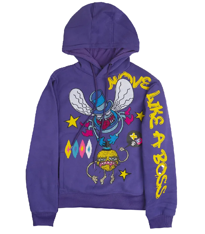 CREATE 2MRW GRAPHIC HOODIE PURPLE - CF1239