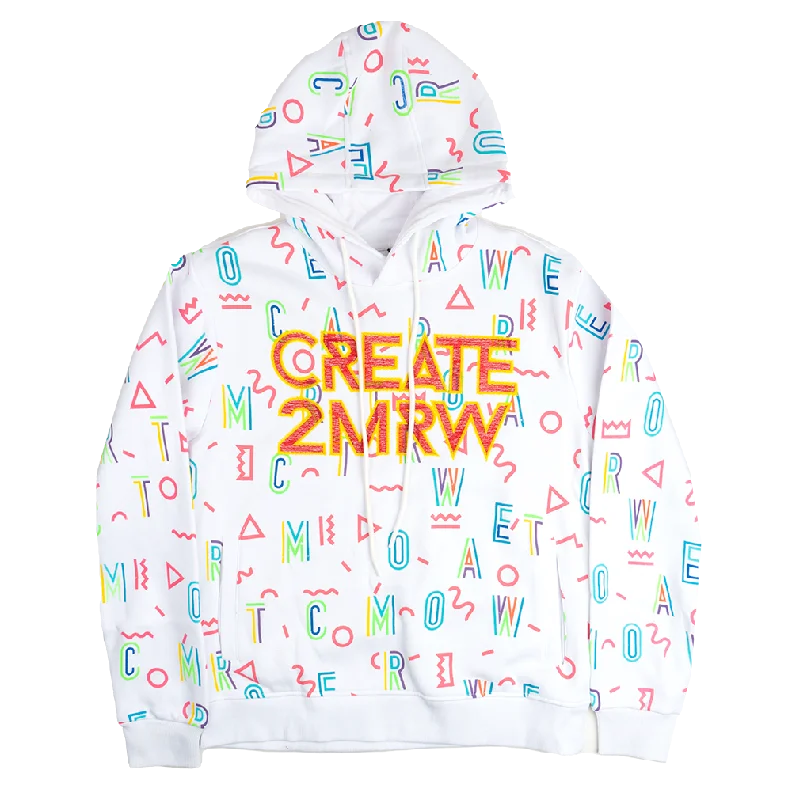 CREATE 2MRW GRAPHIC HOODIE WHITE - CF1243