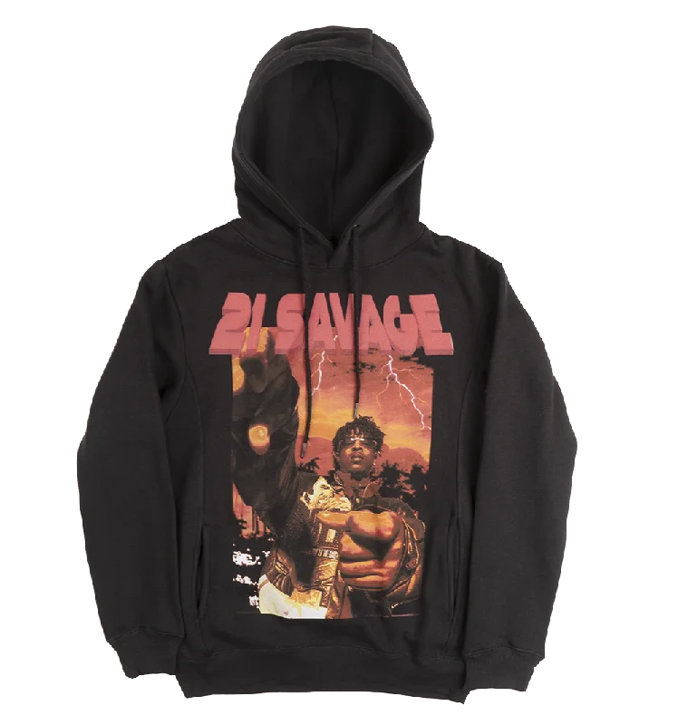 LICENSED 21 SAVAGE HOODIE BLACK - COACHELLA