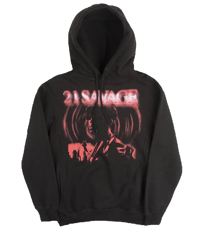 LICENSED 21 SAVAGE HOODIE BLACK - DARK CITY