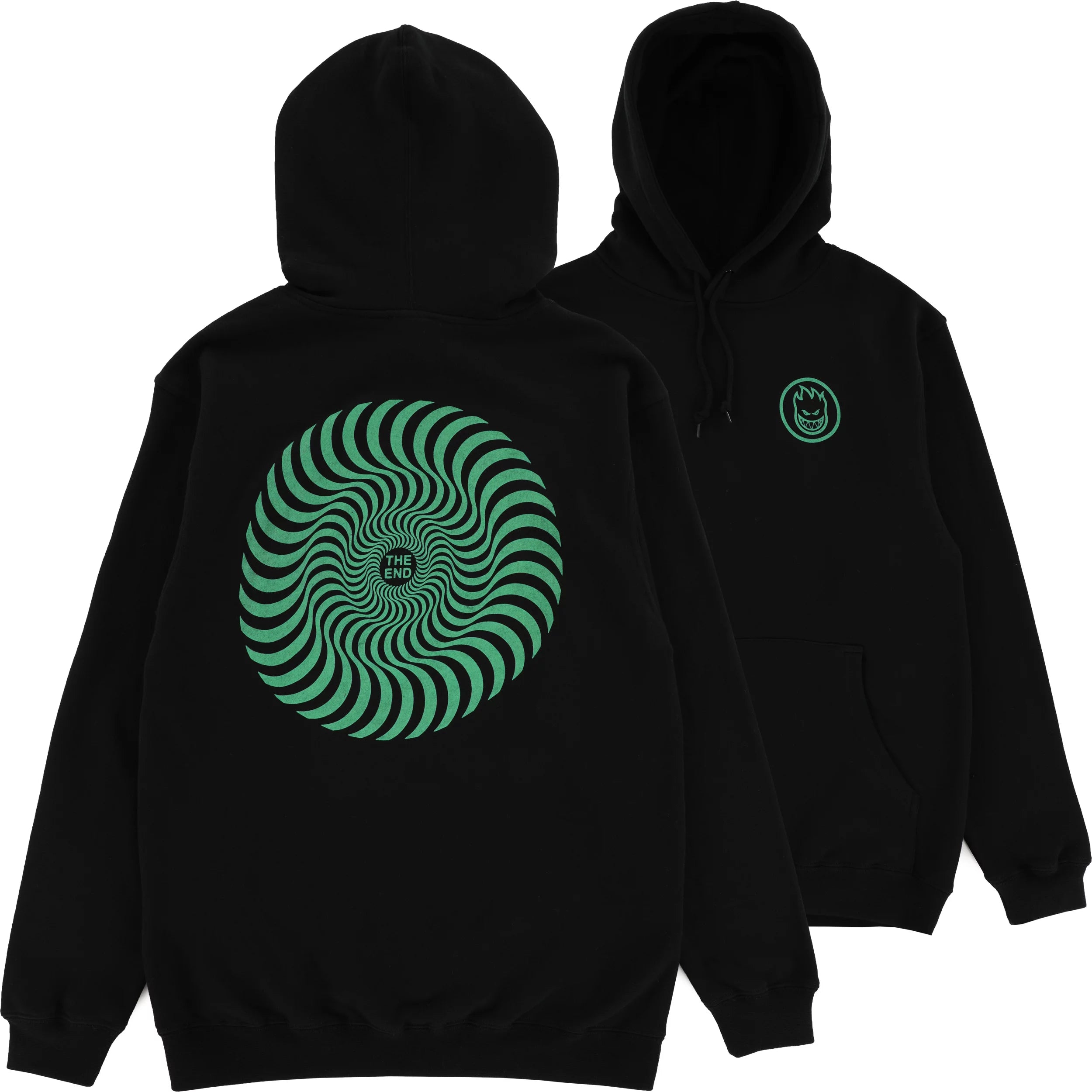 SPITFIRE CLASSIC SWIRL GLOW HOODIE BLACK