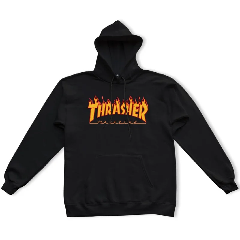 THRASHER FLAME LOGO HOODIE BLACK