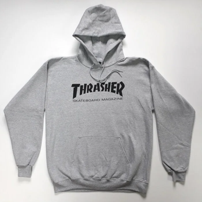 THRASHER MAG LOGO HOODIE GREY