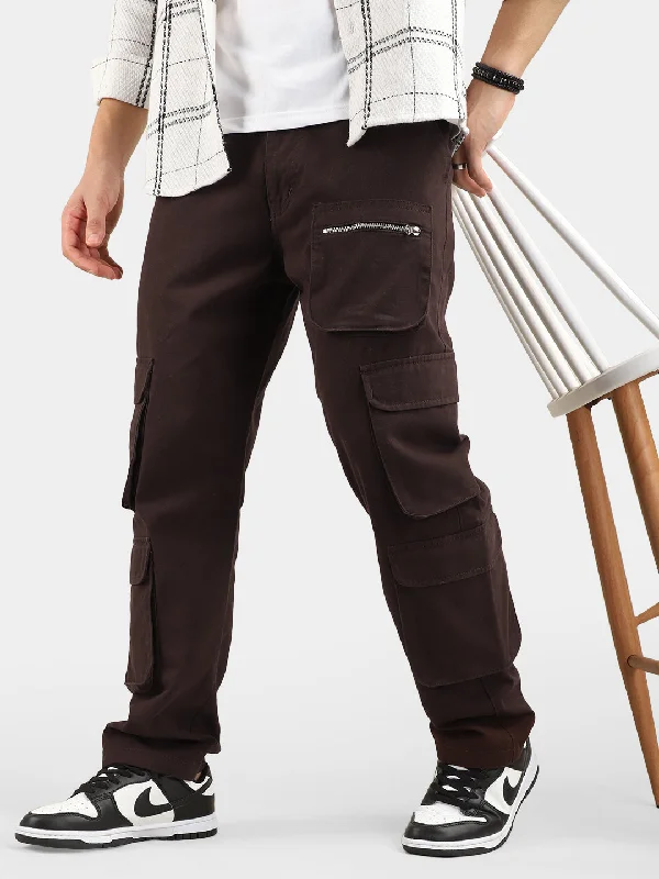 Coffee Baggy Fit Warrior Cotton Cargo