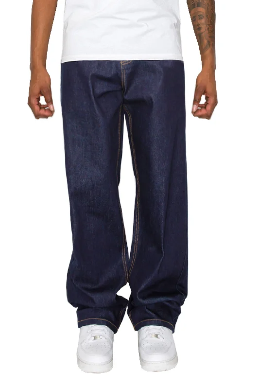 Men's Essential Baggy Raw Denim Jeans