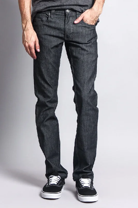 Men's Slim Fit Colored Denim Jeans (Raw Grey)