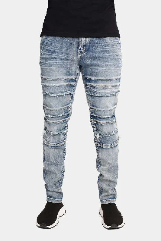 Stacked Acid Wash Jeans