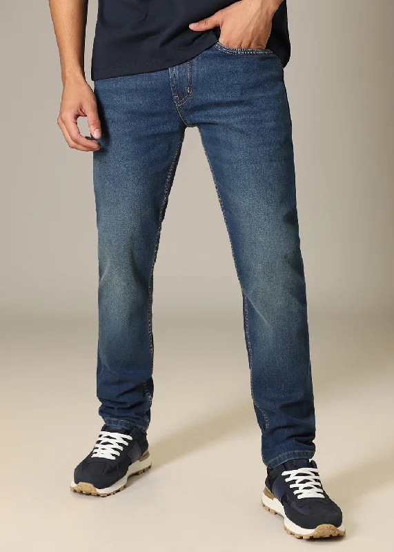 Teal Blue Slim fit Jeans