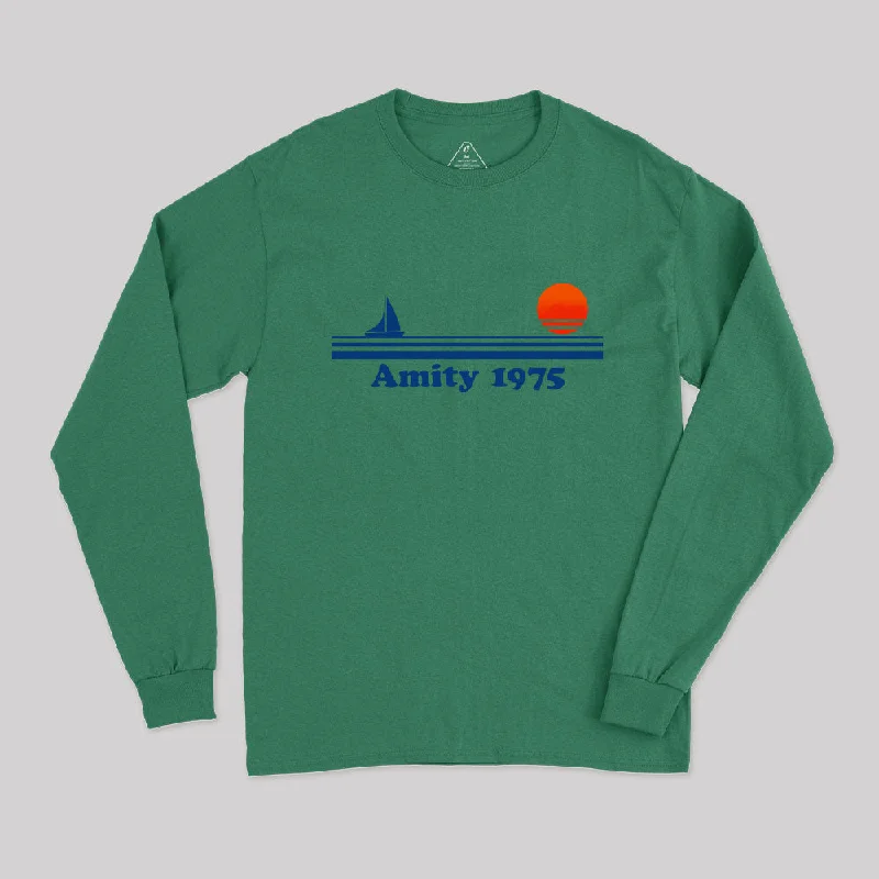 Amity 1975 Jaws Nerd Long Sleeve T-Shirt