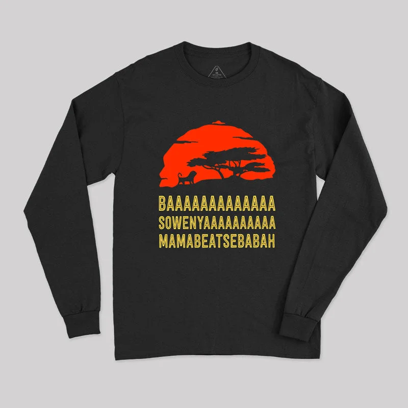 Baaa Sownyaaa Mamabeatsebabah Geek Long Sleeve T-Shirt