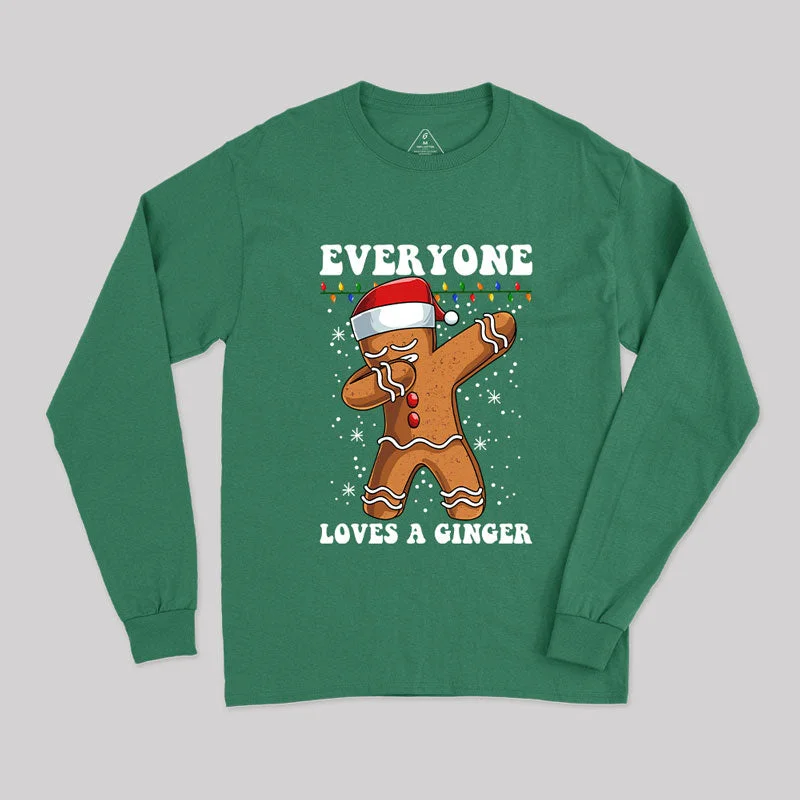 Gingerbread Dabbing Dance Christmas Geek Long Sleeve T-Shirt