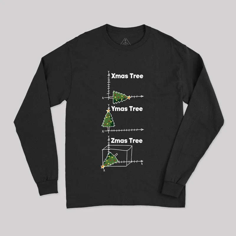 Math Christmas Tree Long Sleeve T-Shirt