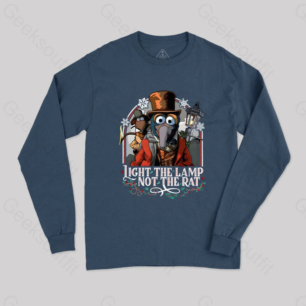 Muppet Christmas Carol Light the Lamp Not the Rat Geek Long Sleeve T-Shirt