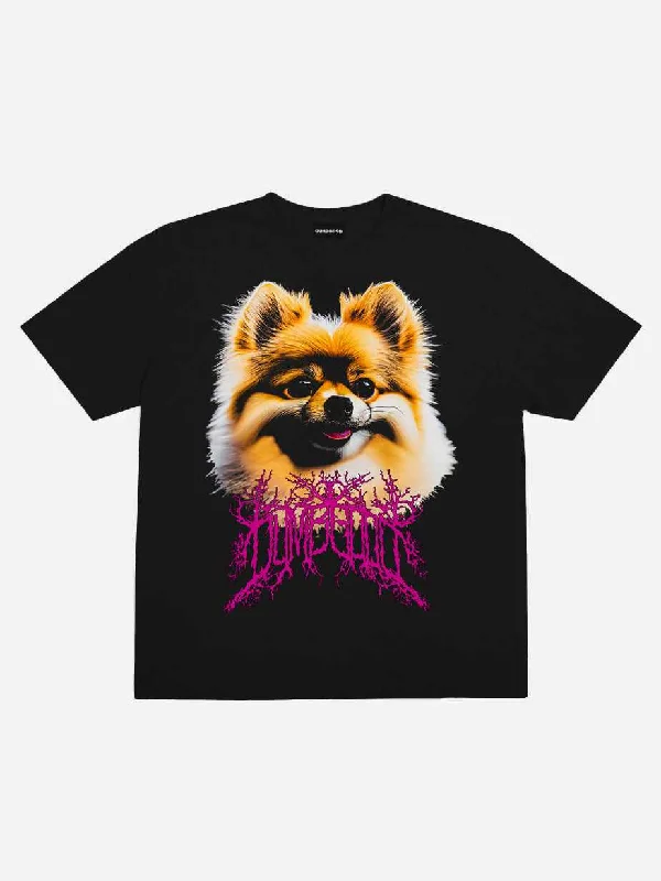 Pomeranian Black Tee