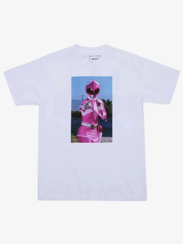 Pink Ranger White Tee