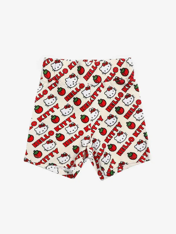 Hello Kitty Strawberries Waffle Bike Shorts