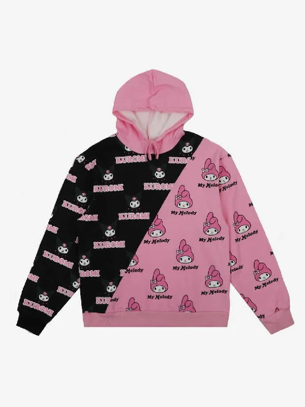 KUROMI & MY MELODY REPEAT SPLIT HOODIE