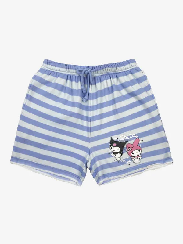 KUROMI & MY MELODY STRIPED SHORTS