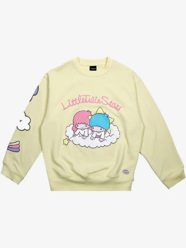 Little Twin Stars Puff Print Crew Neck Sweatshirt