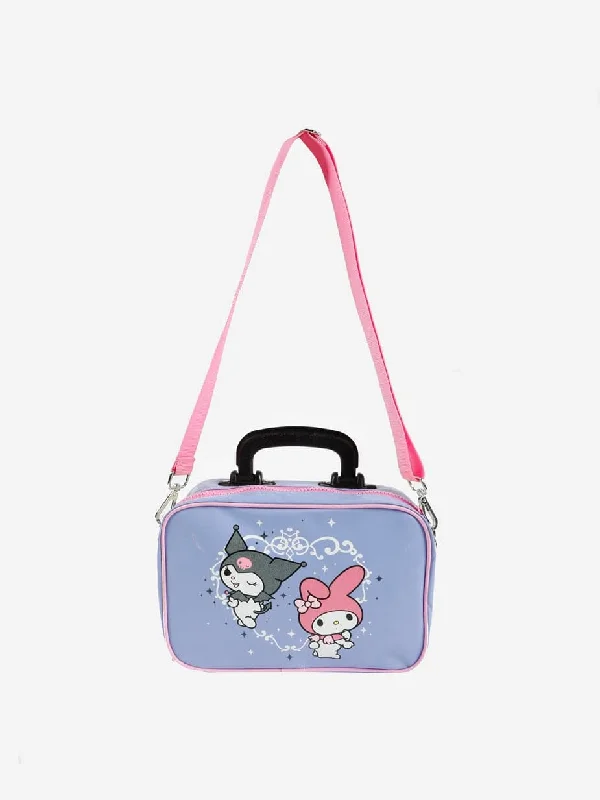 KUROMI & MY MELODY MINI SUITCASE CROSSBODY BAG