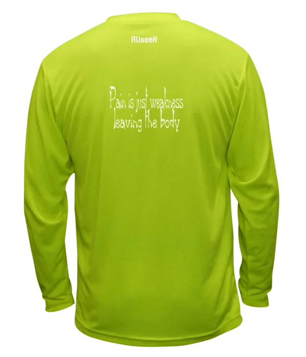 Unisex Reflective Long Sleeve Shirt - Pain is Weakness