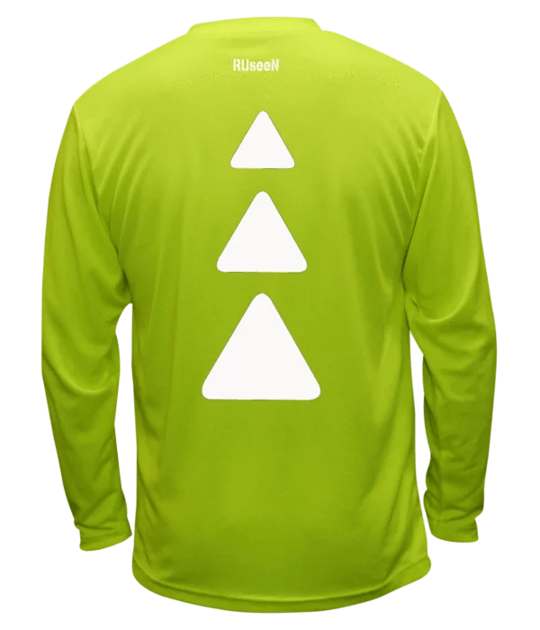 Unisex Reflective Long Sleeve Shirt - Triangles