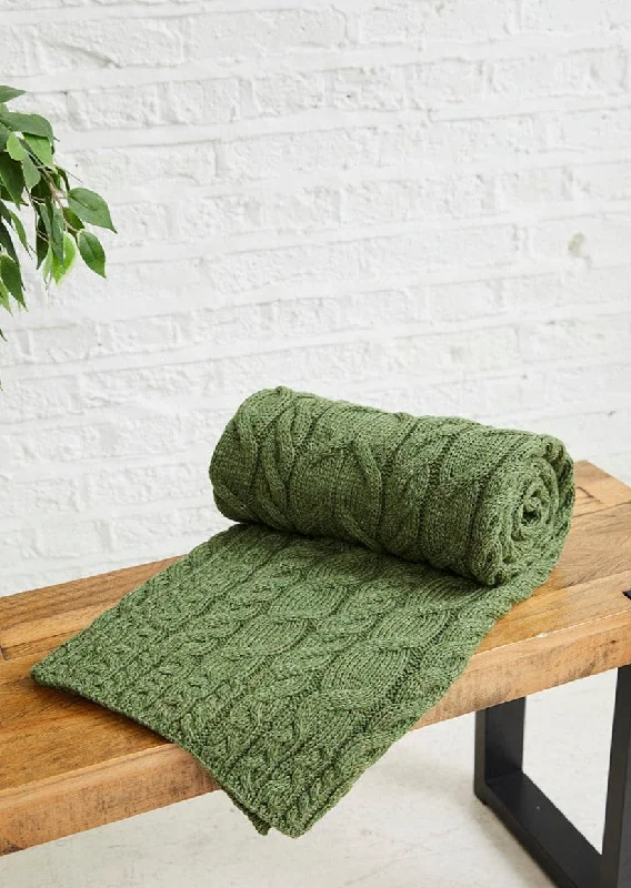 Aran Supersoft Blanket | Green