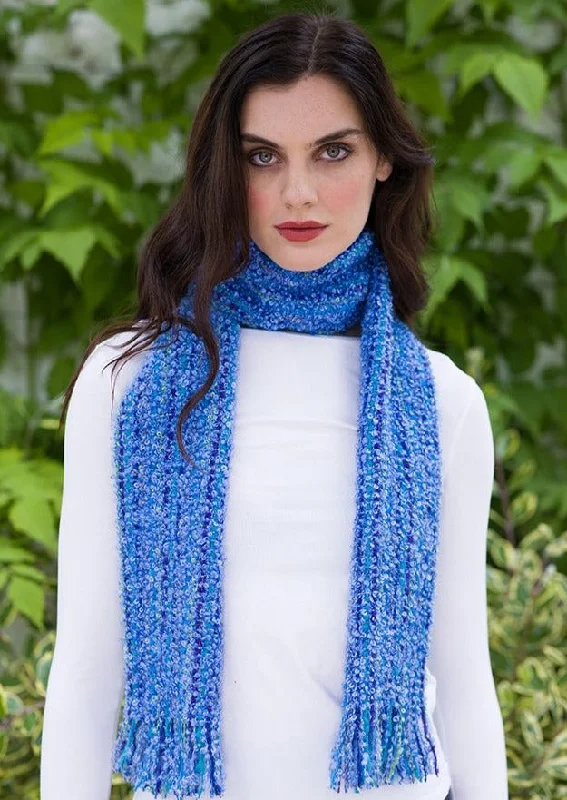 Mucros Mohair Scarf | Blue Mix