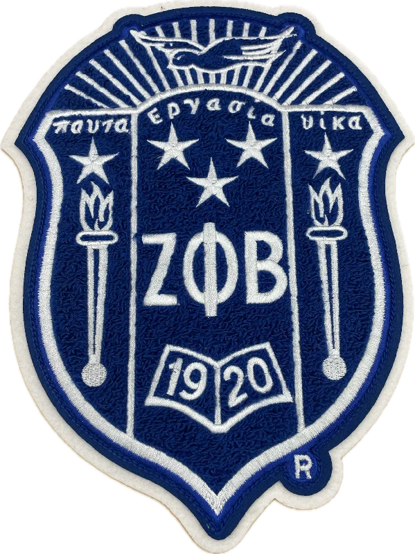 Zeta Chenille Crest Patch 11 Inches