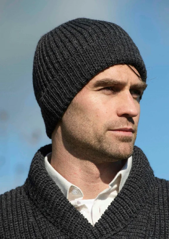 Ribbed Beanie Hat | Charcoal