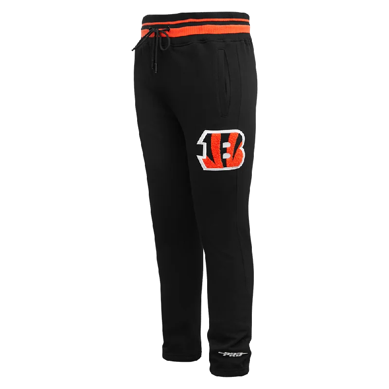 NFL CINCINNATI BENGALS MASHUP MEN'S RIB SWEATPANT (BLACK/ORANGE)