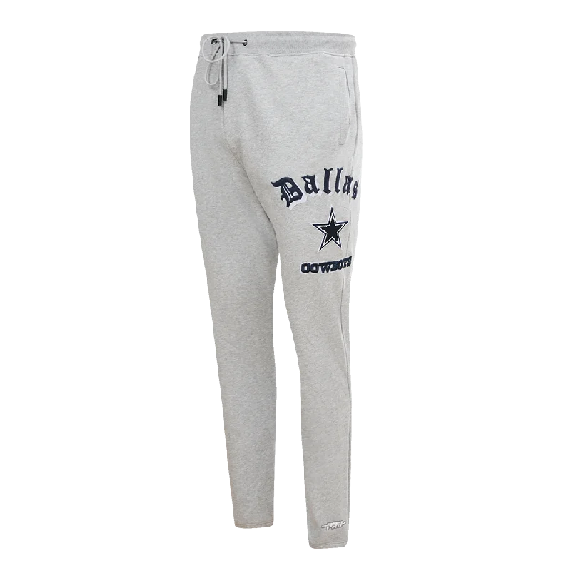 NFL DALLAS COWBOYS OLD ENGLISH LOGO MEN'S SWEATPANT (HEATHER GREY)