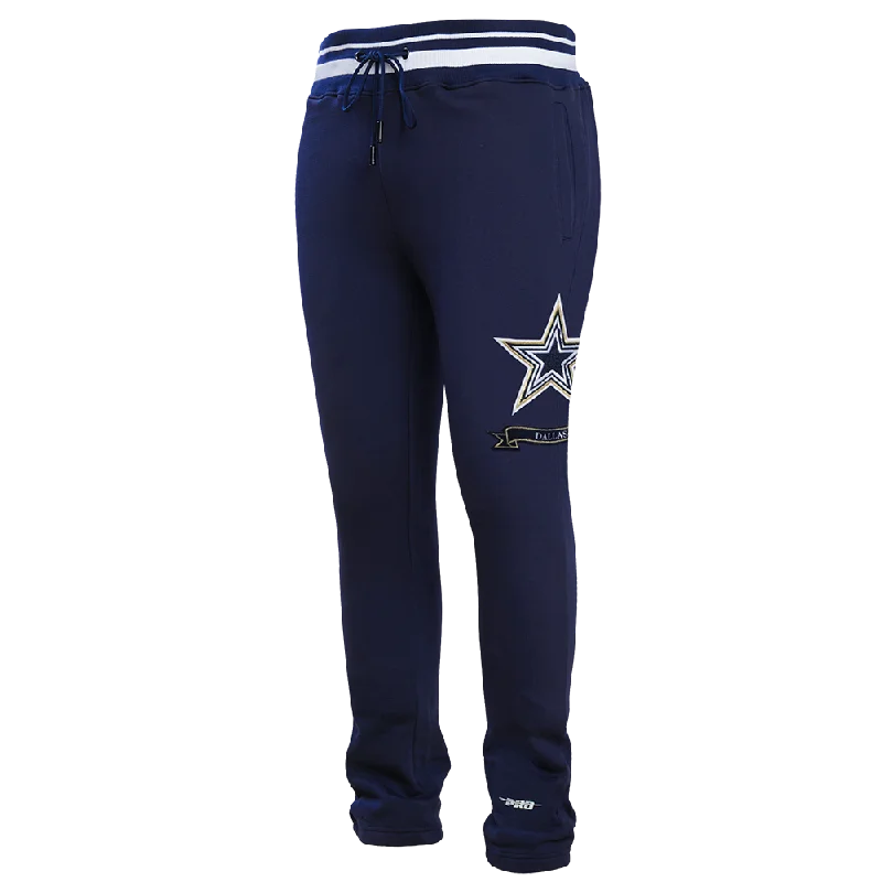 NFL DALLAS COWBOYS PRO PREP MEN'S RIB FLC SWEATPANT (MIDNIGHT NAVY)