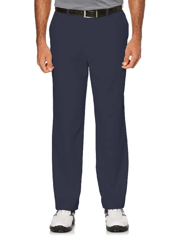 Men's Flat Front Expandable Waistband Pant - Blue