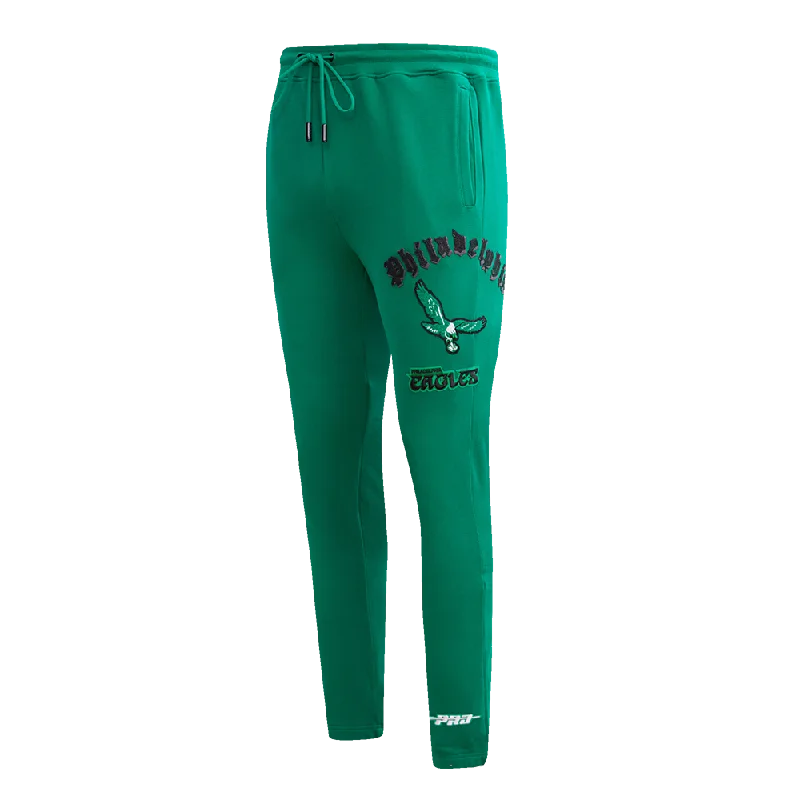 NFL PHILADELPHIA EAGLES RETRO OLD ENGLISH MEN'S SWEATPANT (KELLY GREEN)