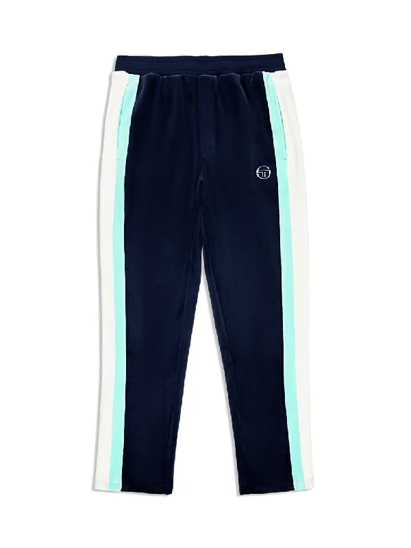 Lazaro Velour Track Pant- Maritime Blue